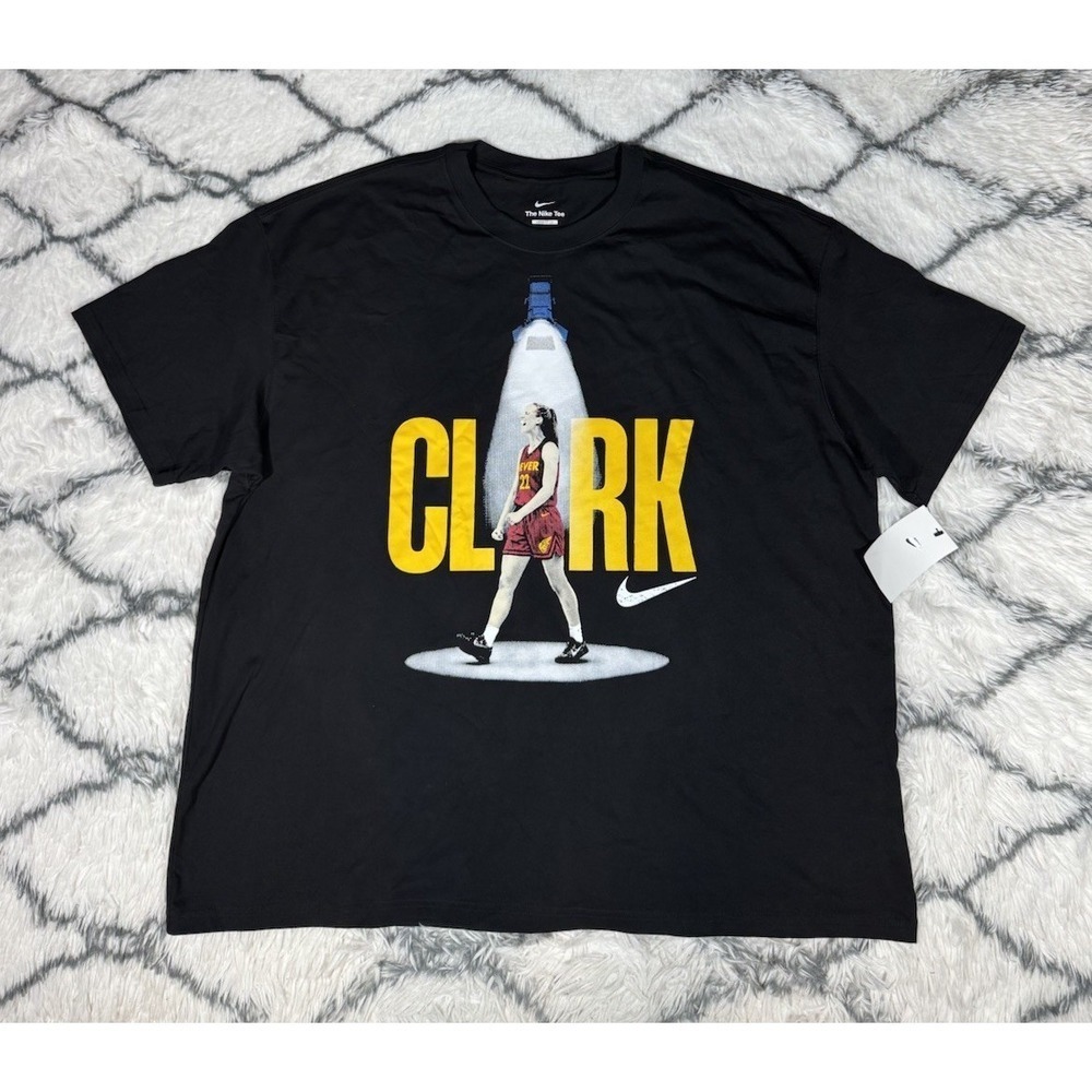 NIKE‎ Caitlin Clark "So Win" Basketball T-Shirt Black Men's XL *NEW* IO7376-010